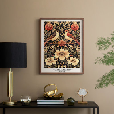 WM MORRIS Series CCCLXX Framed Print - Solid Wood