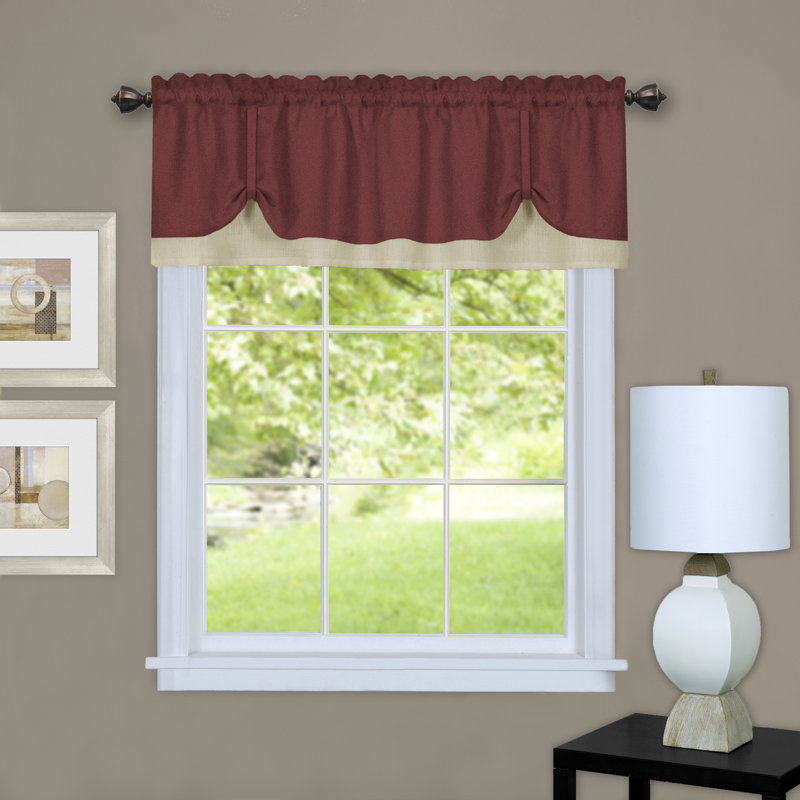Cantonnière sur mesure 58 ", Marsala / brun clair