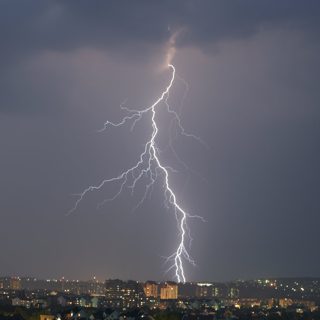 Lightning Strike - Kunstdrucke auf Leinwand - Wrapped Canvas