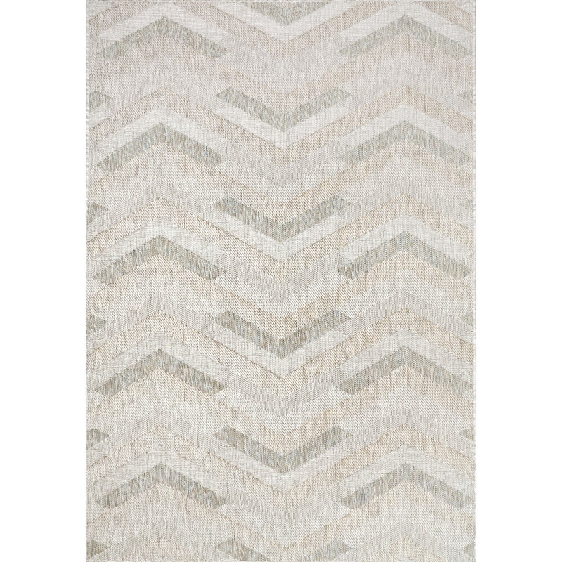 Jeselyn Geometric Indoor / Outdoor Rug, Rectangle 7'10" x 10'