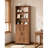 Freestanding Farmhouse Bookshelf with Doors & Adjustable Shelves for Living Room, Study, Bedroom and Bathroom-138908545