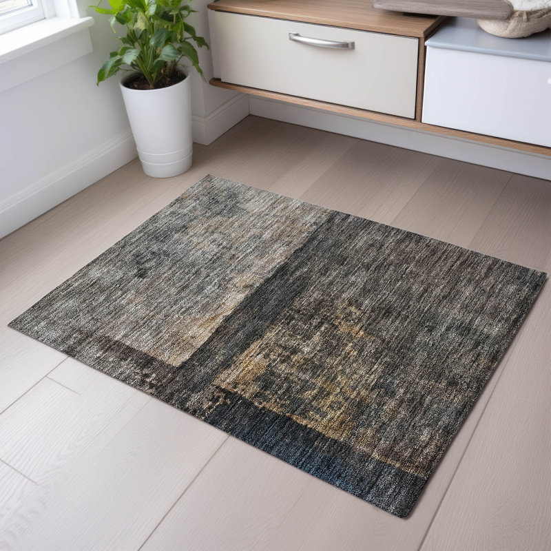 Premium Machine Washable Jessie AMF1208 Abstract Rug, Rectangle 1'8" x 2'6"
