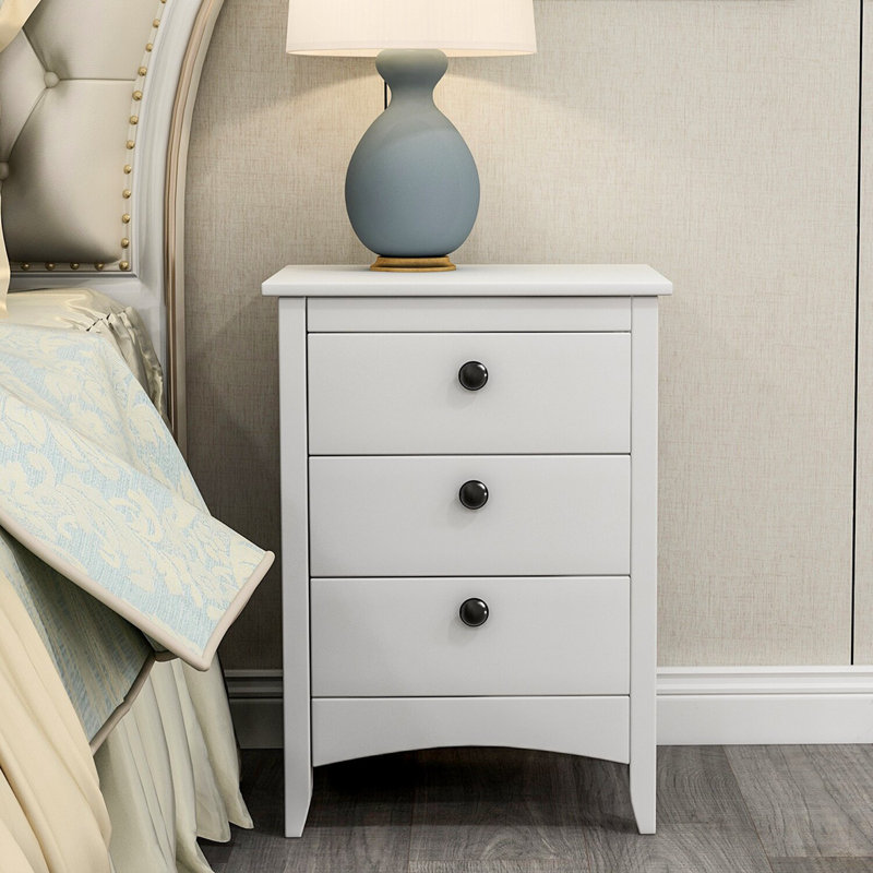 Mckown 45cm W Solid + Manufactured Wood Bedside Table, 1