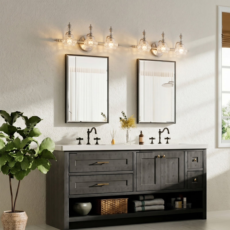Éclairage pour meuble-lavabo 3 lumières Maitiu, Brushed Nickel