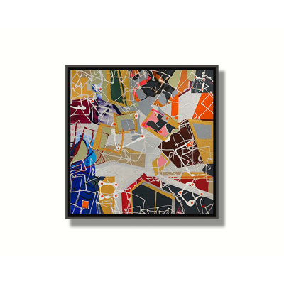 Patchwork de maisons de Joan Davis. Toile giclée sur toile tendue avec cadre flottant, taille de l'image - 40 x 40