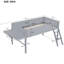 Lit mezzanine en bois avec bureau et DEL-1674255245