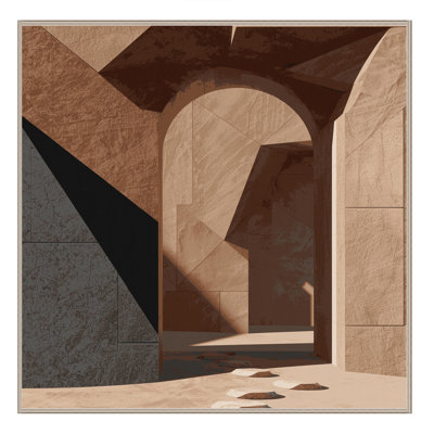 Soft Plush Defino Modern & Contemporary Geometric Area Rug in Brown – Beige Binding