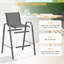 Tabourets de bar de patio avec dossier haut et accoudoirs (ensemble de 4)-257492350