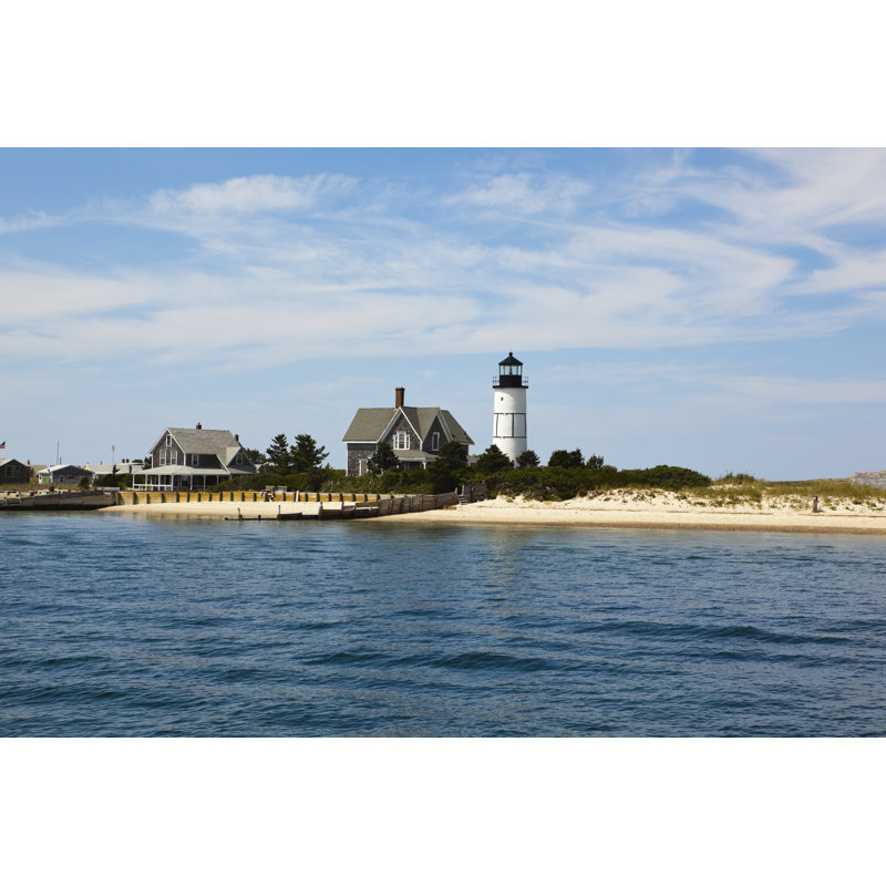 Cape Cod And Lighthouse by Mamahoohooba - Wrapped Canvas Print, 30cm H x 46cm W x 3.8cm D