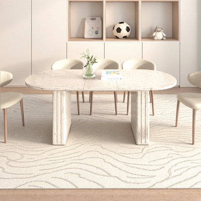 Table de salle à manger extensible avec sièges KELVIO 4 à 8 | Table de cuisine en panneau de fibres à densité moyenne