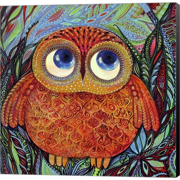 Redwood Rover Baby Owl On Canvas by Oxana Zaika Print | Wayfair