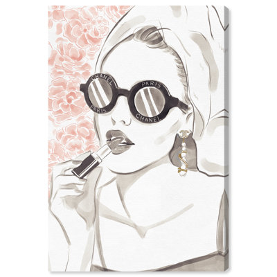 Fashion and Glam 'Bath Bomb Beauty IV' Portraits by Oliver Gal - Graphic Art Print on Canvas