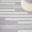 Tapis rayé ivoire / gris en coton / laine Buth-703395022