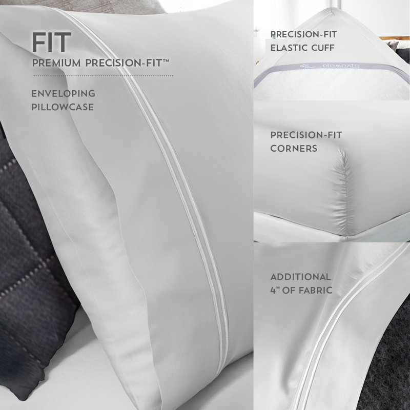 Premium Refreshing TENCEL Lyocell Sheet Set, Gray, King