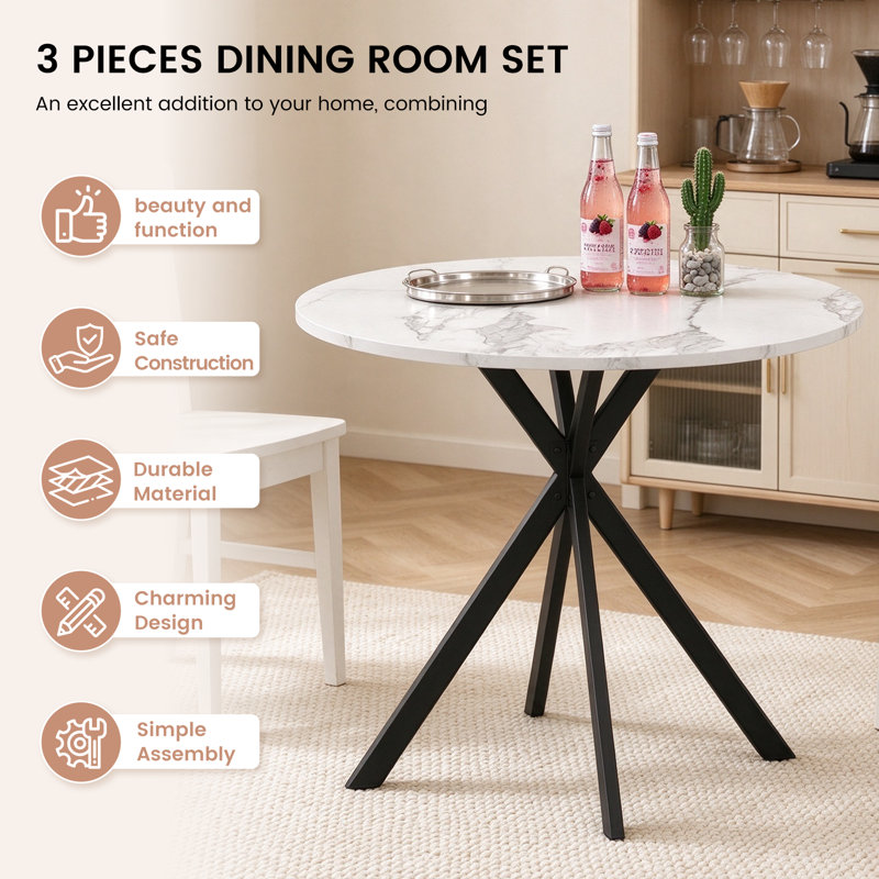 Carignano 2 - Person Dining Set, Beige