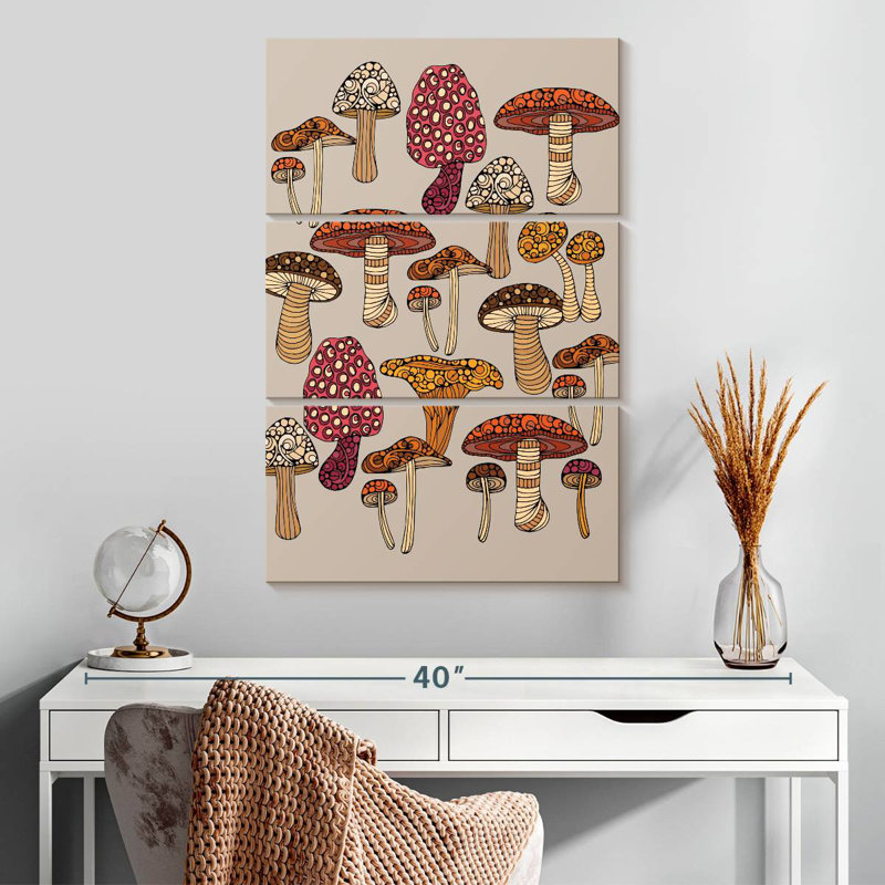 Yarlin Doodles Champignons, H 32 po x l 20 po
