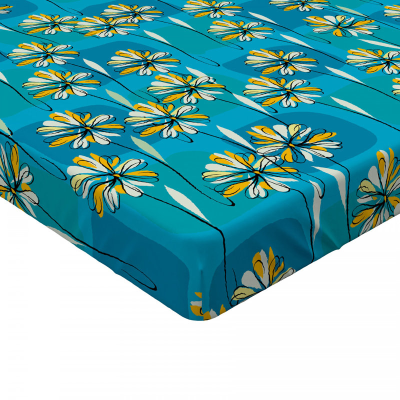 Microfiber Floral Fitted Sheet, Queen Fitted Sheet