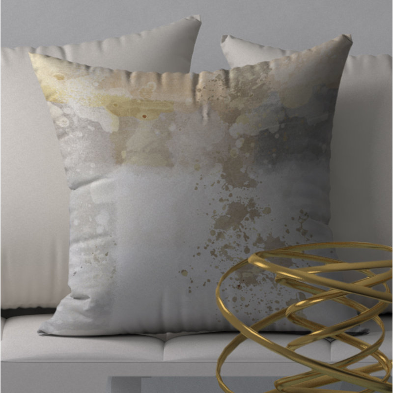Housse de coussin décoratif carrée Glitter Wealth, 20 po X 20 po
