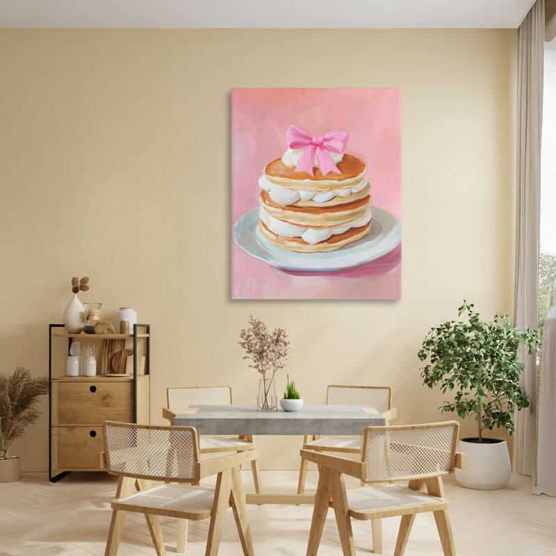 Crêpes Coquette avec toile crème fouettée, design par The Prints Vibe, 40 x 30
