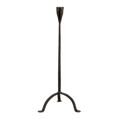 Hand-Forged Cast Metal Footed Taper Holder