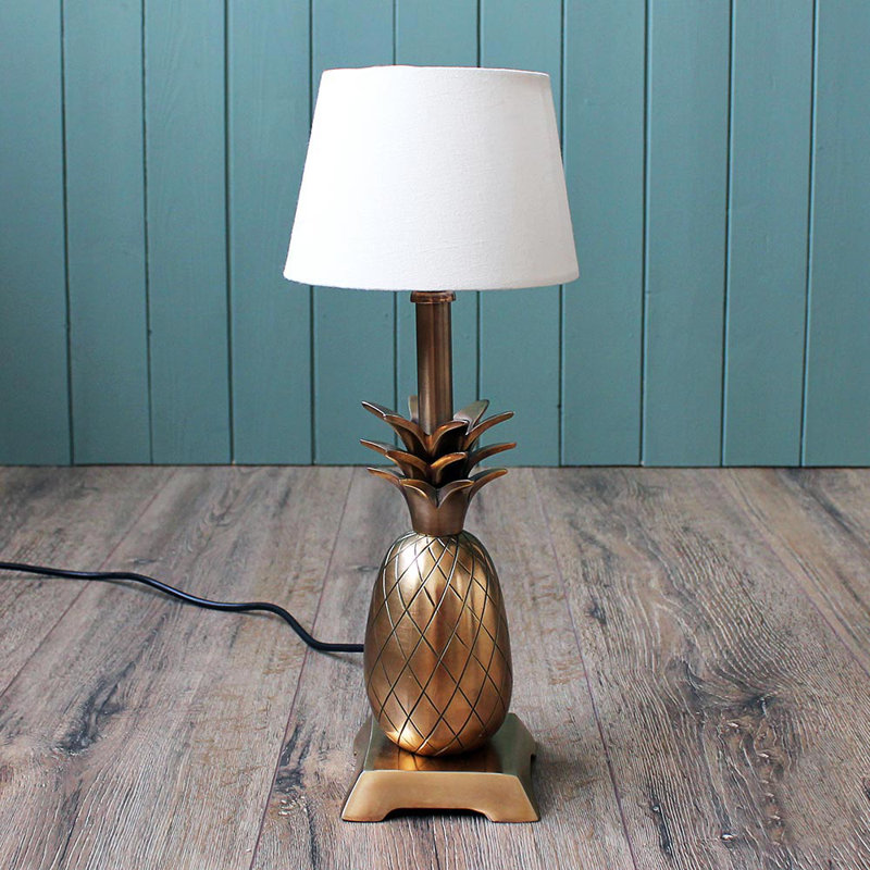 Ball Metal Table Lamp, Nickel, 58cm H x 31cm W x 31cm D