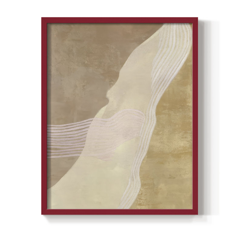 «Cradle II», reproduction encadrée - bois massif, H 15 po x l 12 po, Cadre rouge