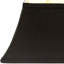 Abat-jour rectangulaire en shantung 12 po noir avec doublure blanche-122874915-122874916