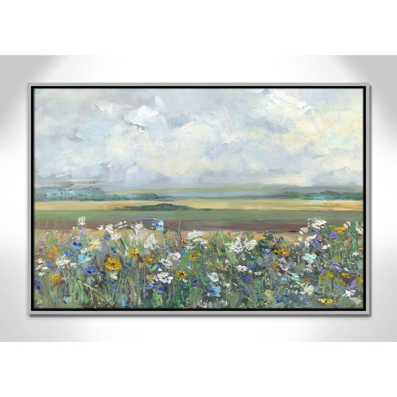 «Far Afield Print» par Sally Swatland, Argent argent, H 25,5 po x l 37,5 po