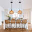 1 - Light  Rattan Farmhouse Bohemian Single Globe Pendant