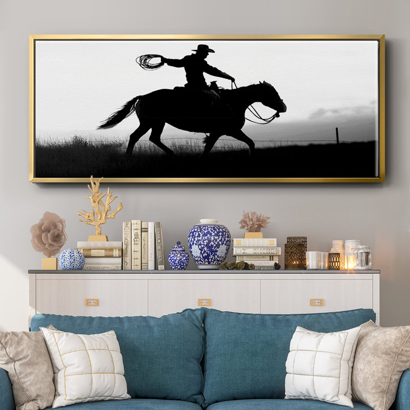 «Rope and Ride I», toile encadrée, H 12 po x l 30 po