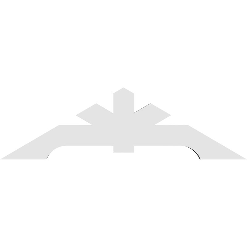 Support de pignon en PVC de qualité architecturale Vanguard, H 14 po x l 48 po (pas: 7/12), P 2 po x F 4 po