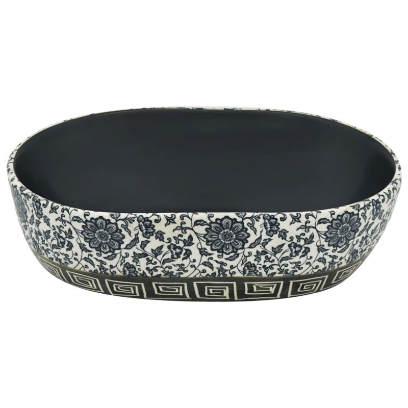 ClassicLiving Ivanbrook 47mm L x 33mm W Black/Blue Ceramic Oval Sink