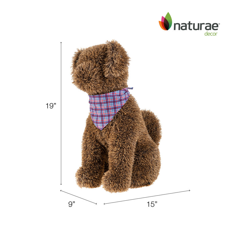 Turf Topiary 19" Sitting Dog Brown