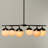 Metro 6 - Light Steel Dimmable Sputnik Spider Chandelier