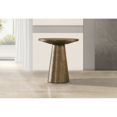 Console ronde, canapé de salon moderne avec base à piédestal
