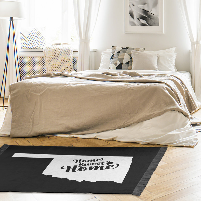Tapis de zone noire pour maison doux