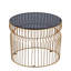 Table basse ronde moderne de 30 po avec table de bout moderne en métal trempé et plateau en verre trempé teinté Modern-697972241