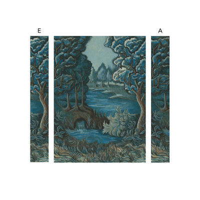 Tapestry Mural | Indigo / Pre-pasted / Mural - 90" x 124"