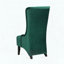 Fauteuil d'appoint en velours à haut dossier - vert - à oreilles - dossier de 27,6 po