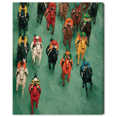 «Horse Racing II», reproduction sur toile encadrée
