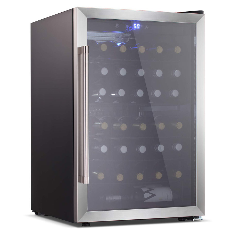 145 Cans or 37 Bottle Single Zone Freestanding Beverage Refrigerator & Wine Cooler
