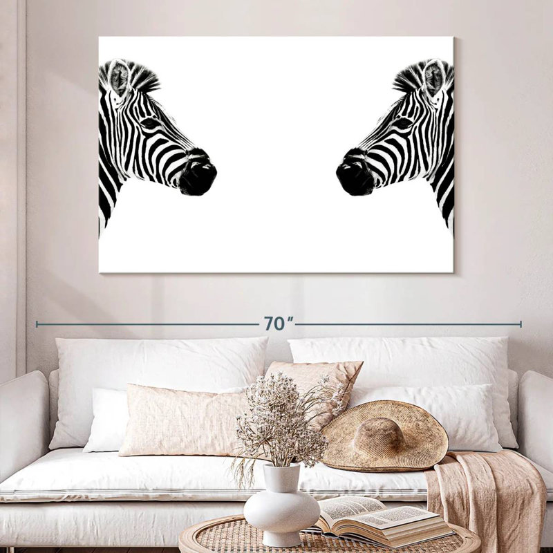Brampt Zebras Face To Face, 34" H x 51" W
