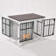 85 cm Dog Crate Furniture, Double Door Dog Cage with Welcome Sign & Side Hook for Small & Medium Dogs-886049655
