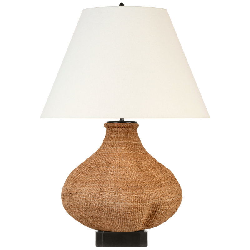 Tahiti 32" Table Lamp in Toast with Linen Shade