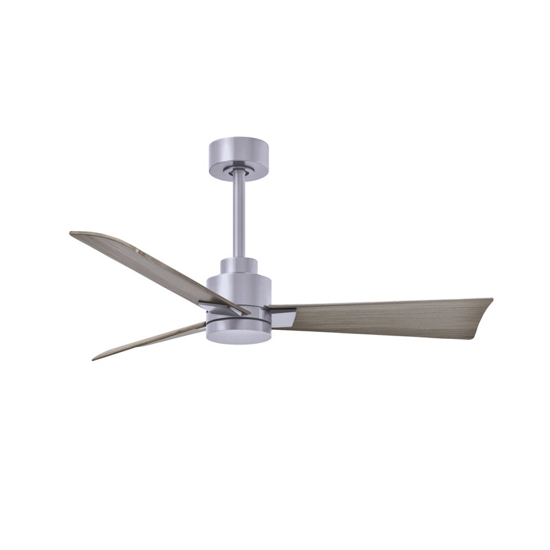 Alessandra 42'' Ceiling Fan, Gray Ash Tone, Brushed Nickel