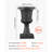 Plastic Urn Planters 9.84 x 16.54 Inch Black Floral Pedestal Flower Pots-878042230-878042231