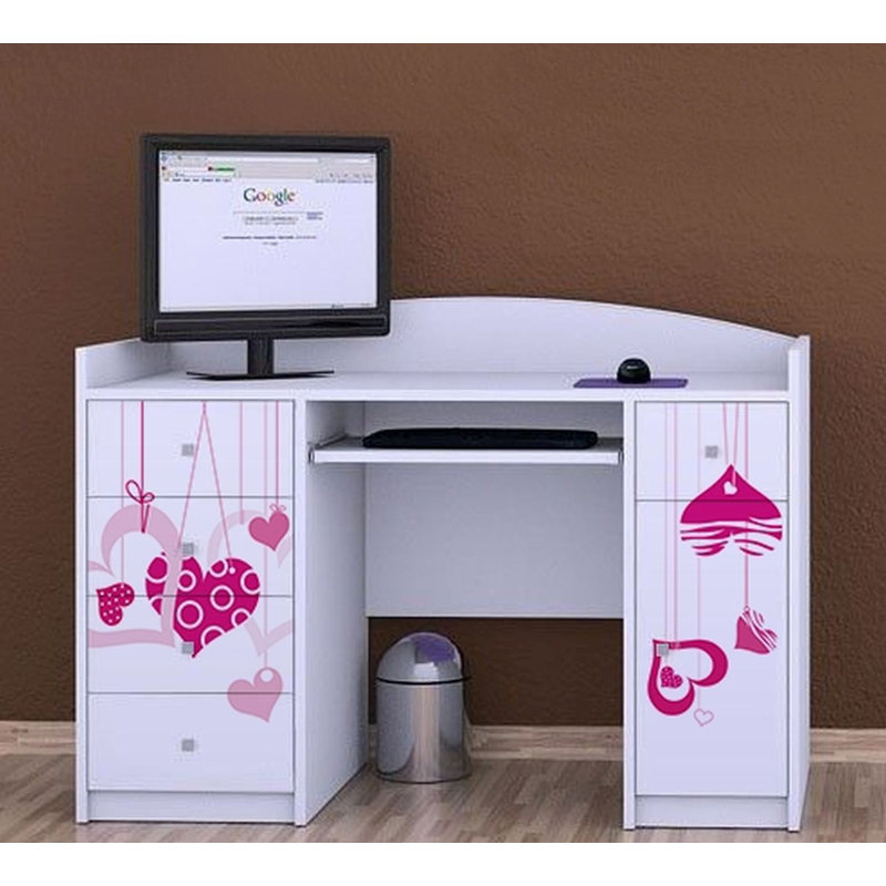Carolina 125cm Computer Desk, White