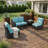  4-Piece Outdoor Furniture Set-497730529-497730542