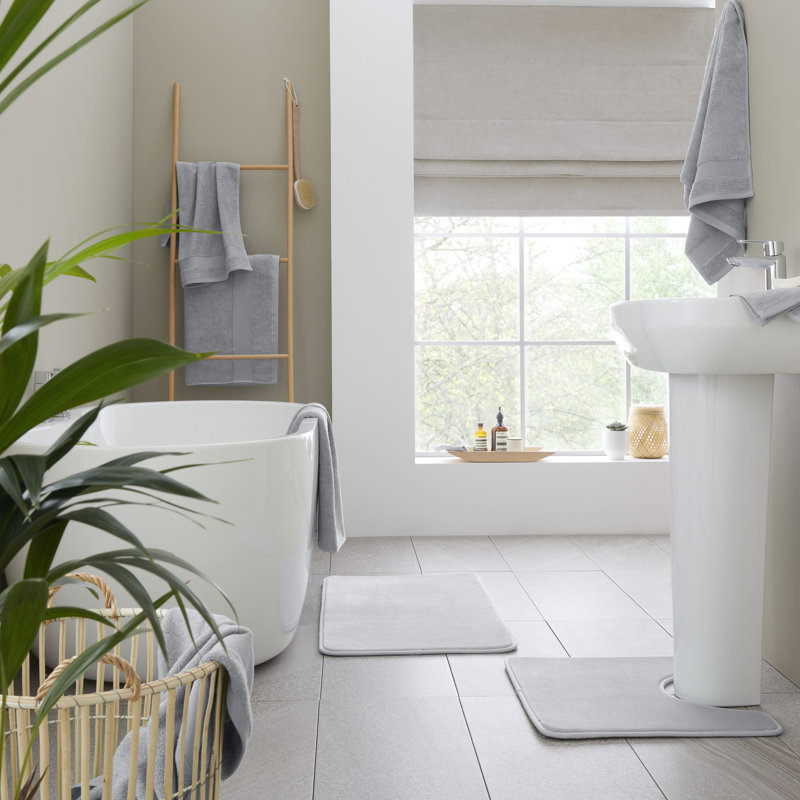 Anti-Bacterial 100% Cotton Towels, Silver