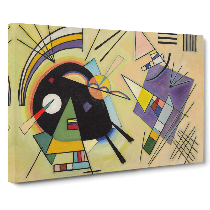 Black And Violet by Wassily Kandinsky - Wrapped Canvas Painting, 40cm H x 60cm W x 3cm D